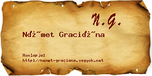 Német Graciána névjegykártya